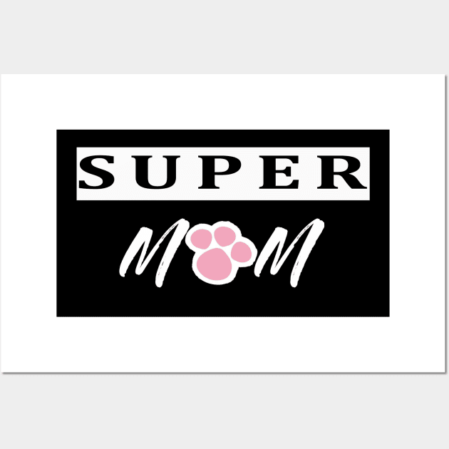 super cat mom Wall Art by cloud